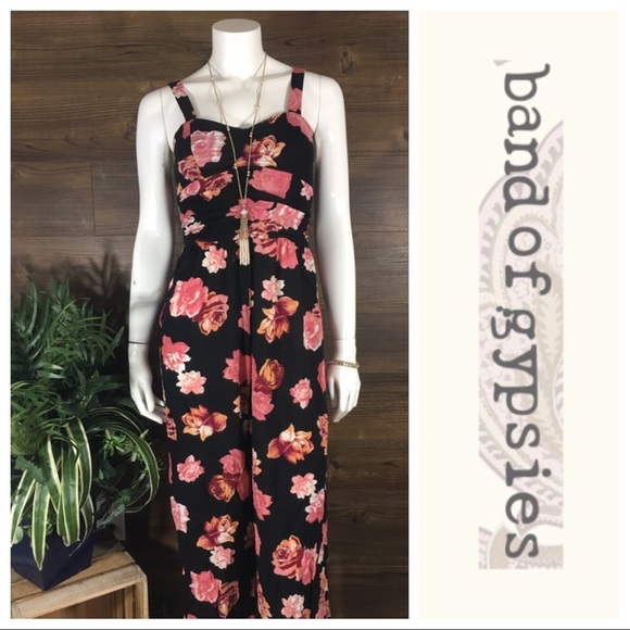 Band of Gypsies Pants - Band of Gypsies Floral Jumpsuit